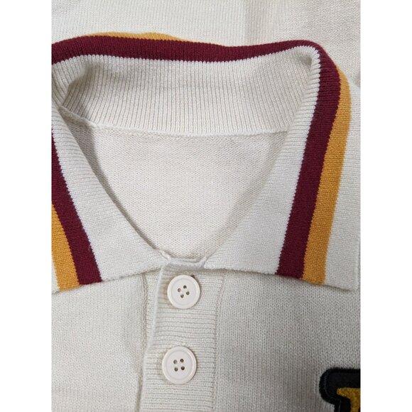 Harry Potter Hogwarts Crest Polo Sweater Size 3XL Gryffindor Preppy Academia Y2K - Picture 7 of 8